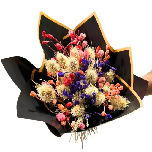 Ramo de flores preservadas con papel coreano i